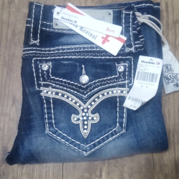 Rock Revival Women's 28 Bootcut Donna Bejeweled Rhinestones NWT - Picture 2 of 15